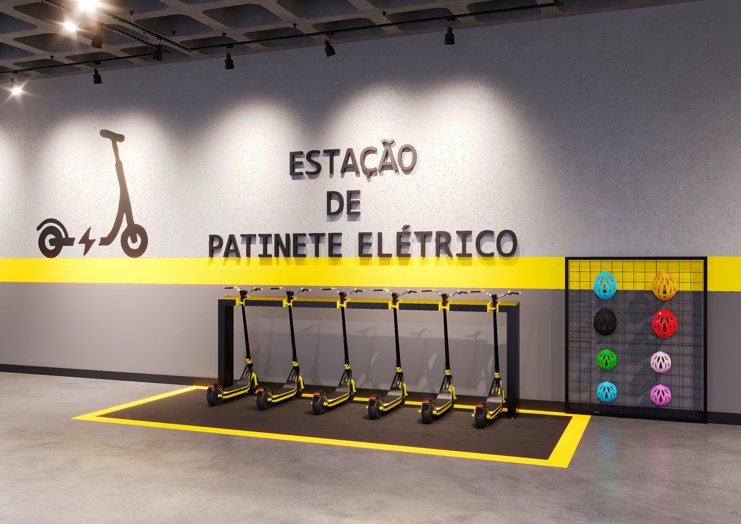 Estação de patinete elétrico